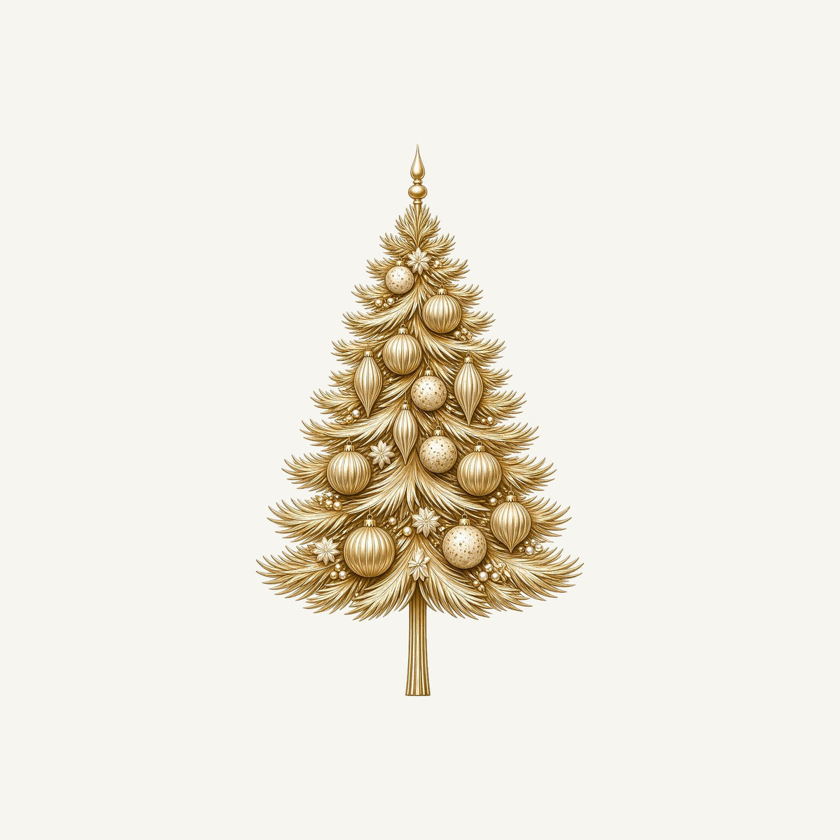 Golden Christmas Tree Personalised Santa Sack