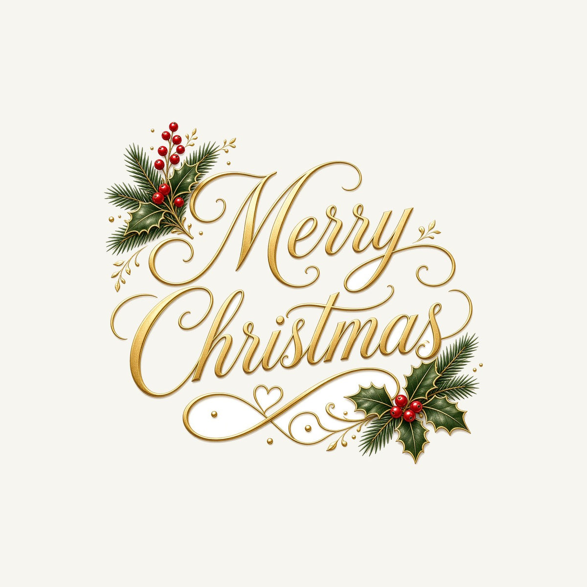 Golden Merry Christmas Script Personalised Christmas T-Shirt and Hoodie