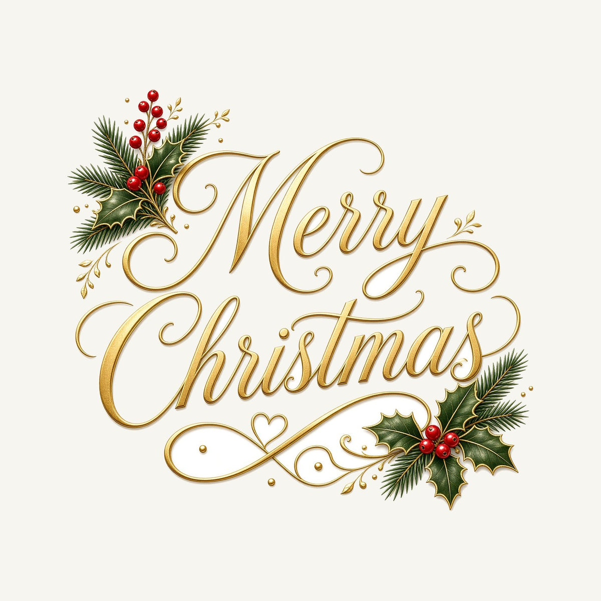 Golden Merry Christmas Script Personalised Santa Sack