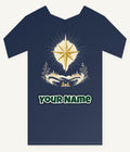 Golden Nativity Star Personalised Kids and Baby Christmas Tee