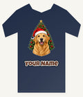 Golden Retriever by the Tree Personalised Kids Tee and Baby Bodysuit