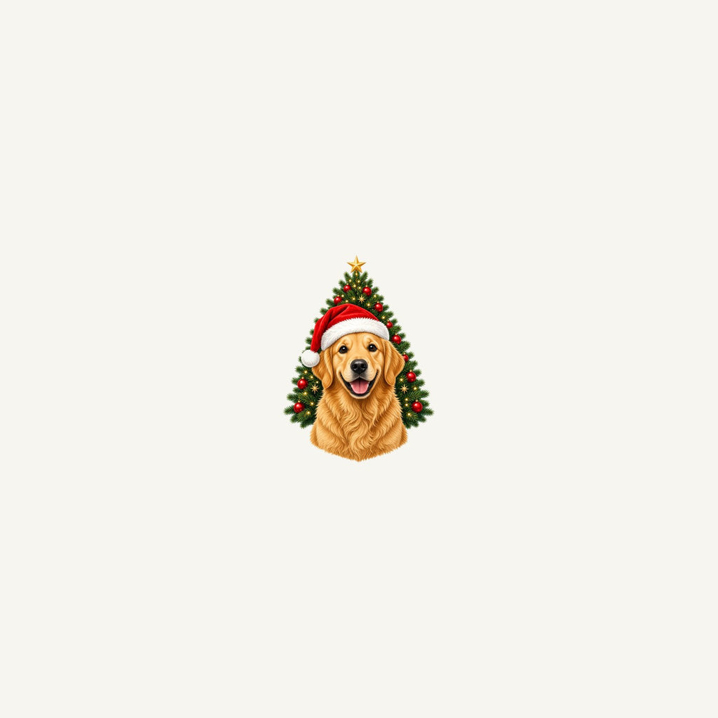 Golden Retriever by the Tree Personalised Beach Towel