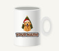 Golden Retriever by the Tree Personalised Christmas Mug