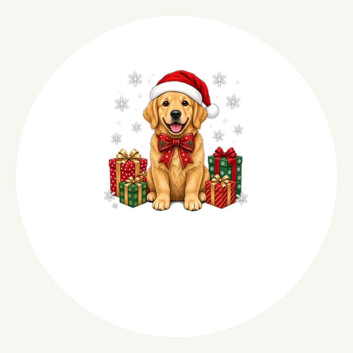 Golden Retriever Personalised Pewter Christmas Ornament