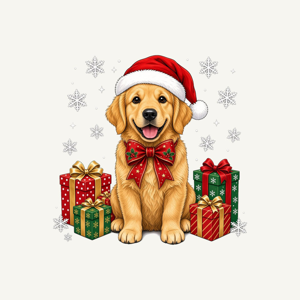 Golden Retriever Christmas Personalised Christmas T-Shirt and Hoodie
