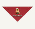 Golden Retriever with Presents Personalised Christmas Pet Bandana, Cat or Dog