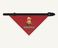 Golden Retriever with Presents personalised Christmas pet bandana collar with buckle