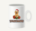 Golden Retriever with Presents Personalised Christmas Mug