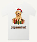 Golden Retriever with Presents Personalised Christmas T-Shirt and Hoodie