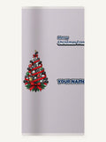 Golf Club Christmas Tree Personalised Beach Towel