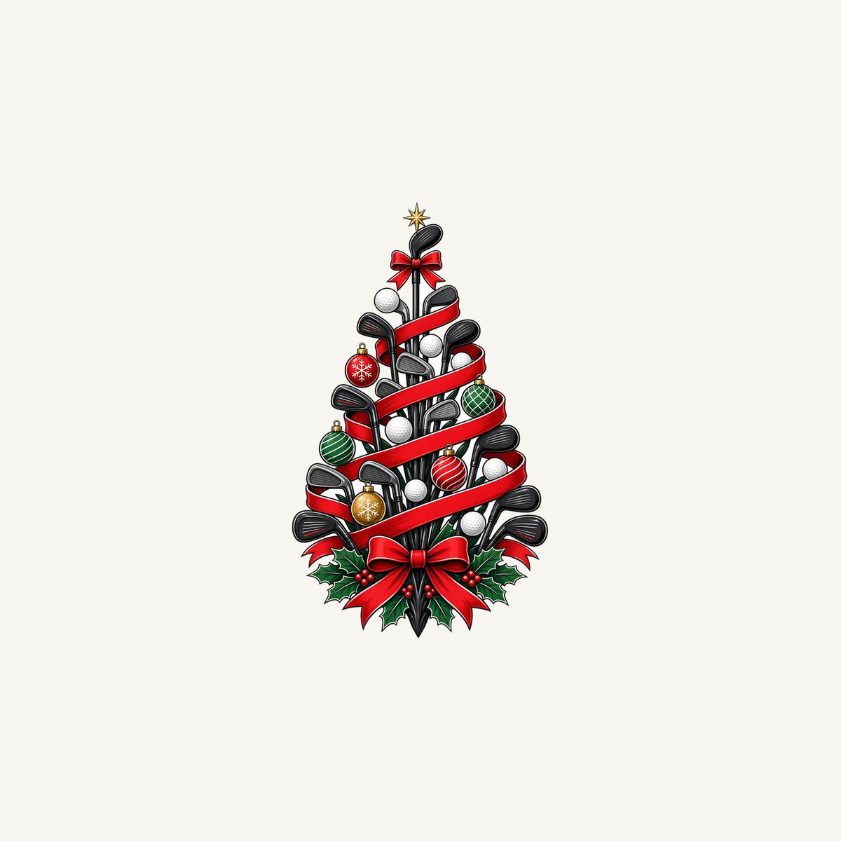 Golf Club Christmas Tree Personalised Christmas Mug