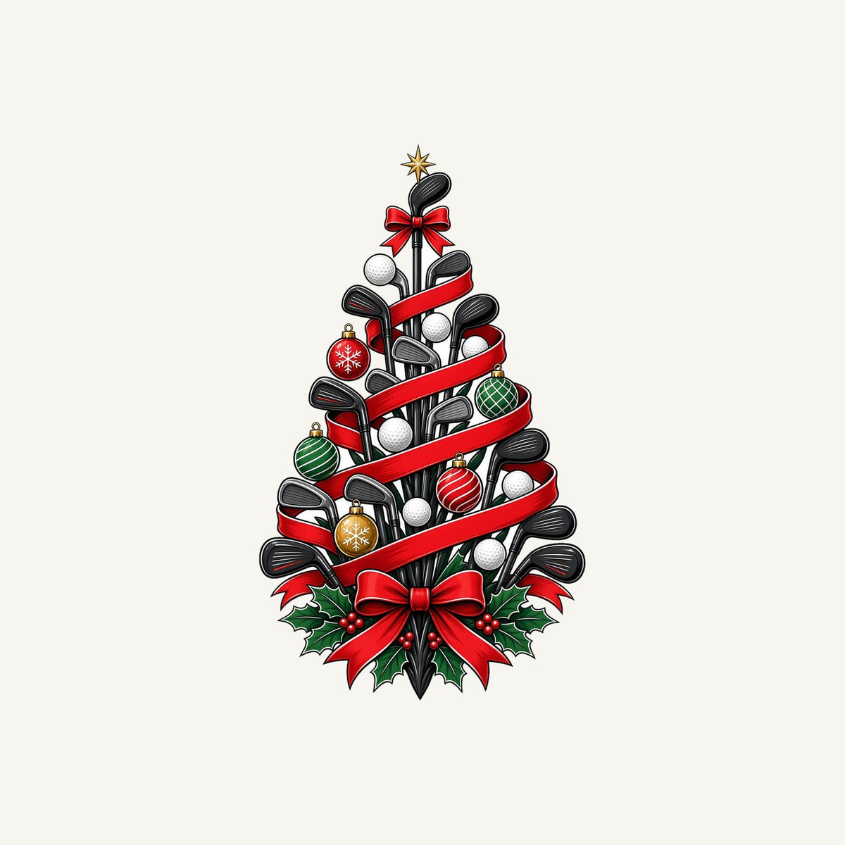 Golf Club Christmas Tree Personalised Santa Sack