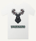 Gothic Black Stag Head Personalised Christmas T-Shirt and Hoodie