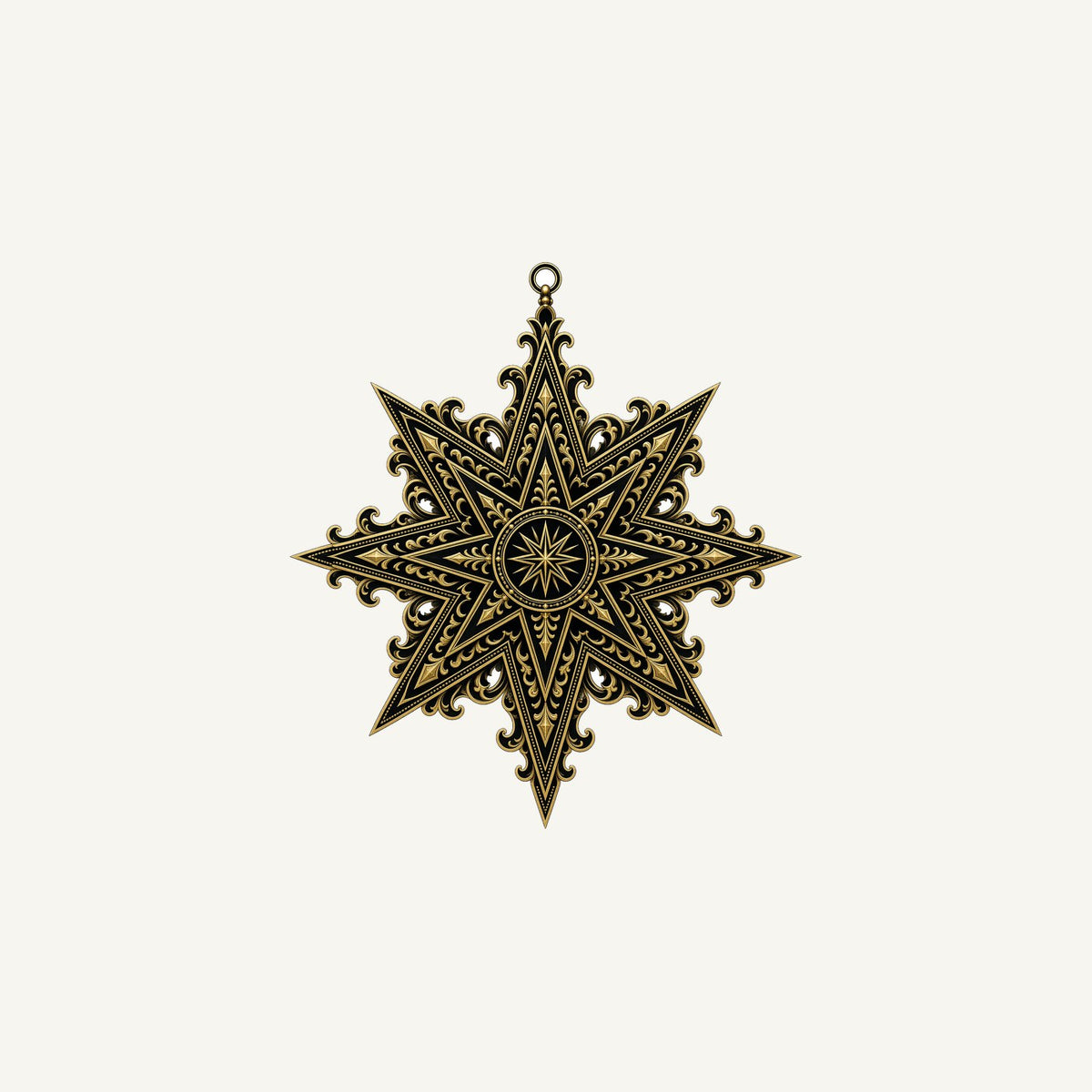 Gothic Gold Star Personalised Christmas Mug