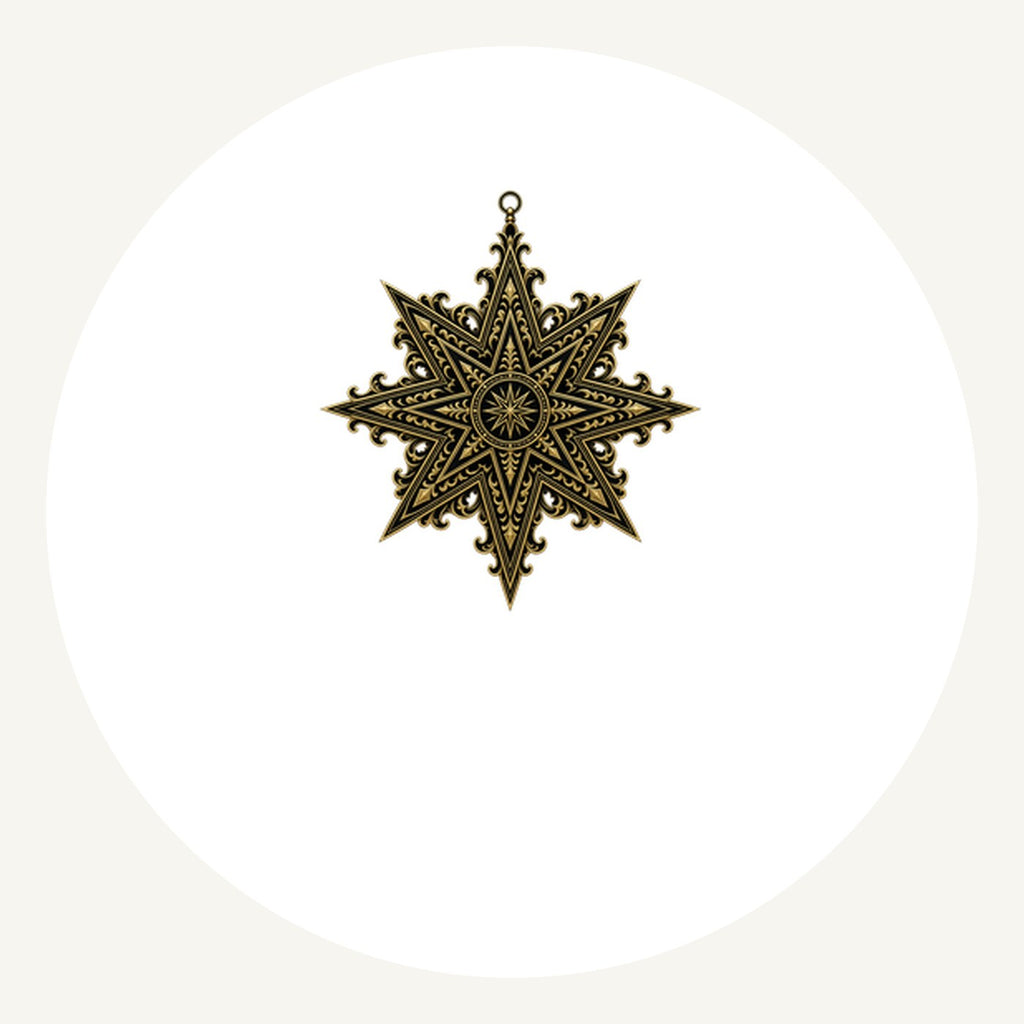 Gothic Gold Star Personalised Pewter Christmas Ornament