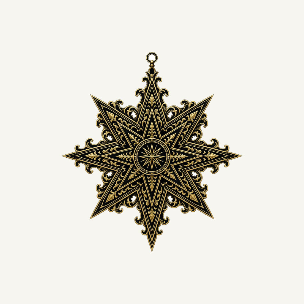 Gothic Gold Star Personalised Christmas T-Shirt and Hoodie