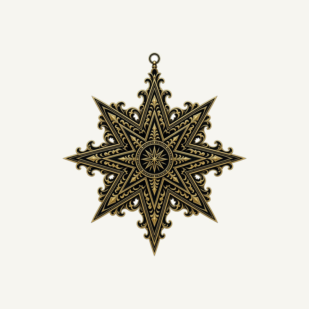 Gothic Gold Star Personalised Santa Sack