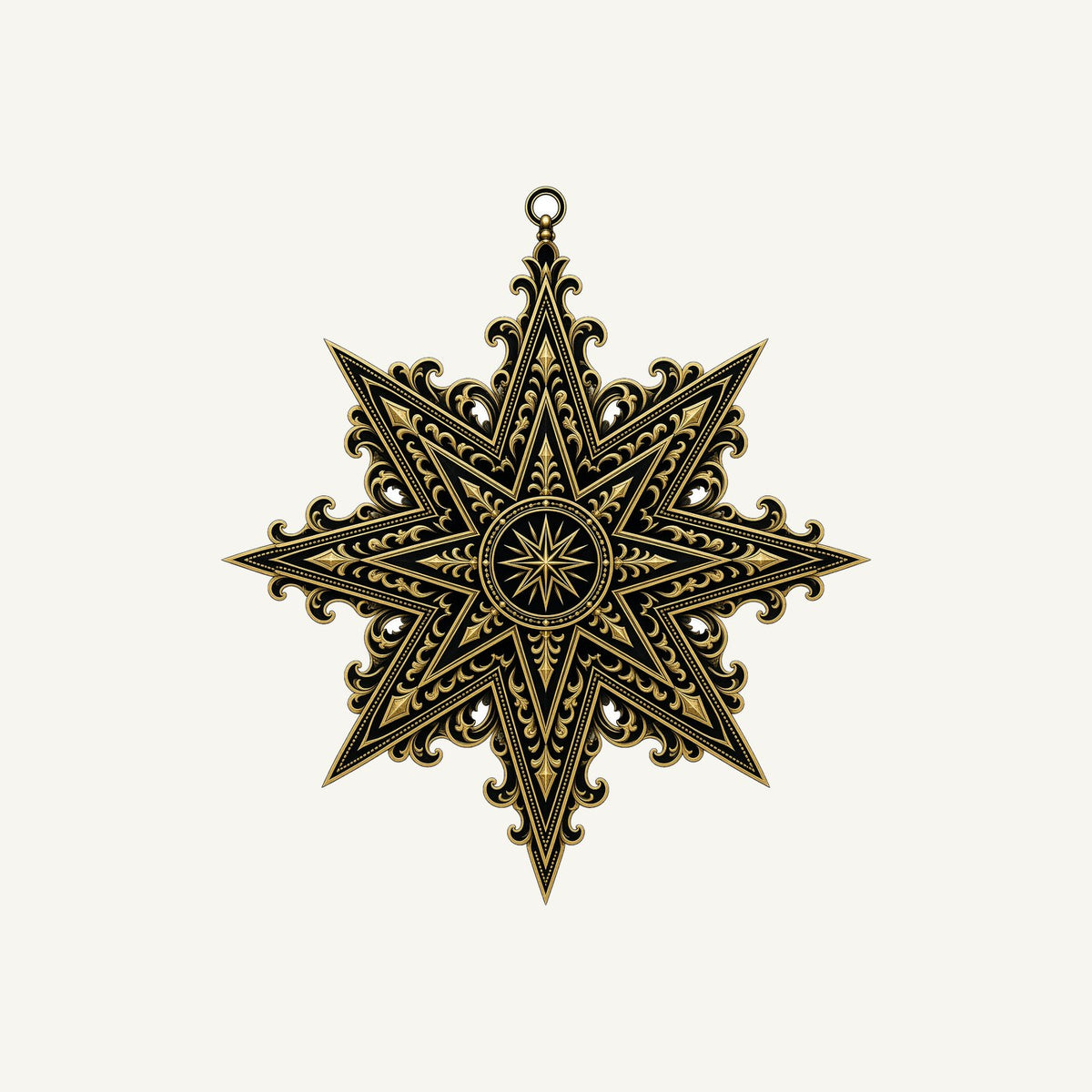 Gothic Gold Star Personalised Santa Sack