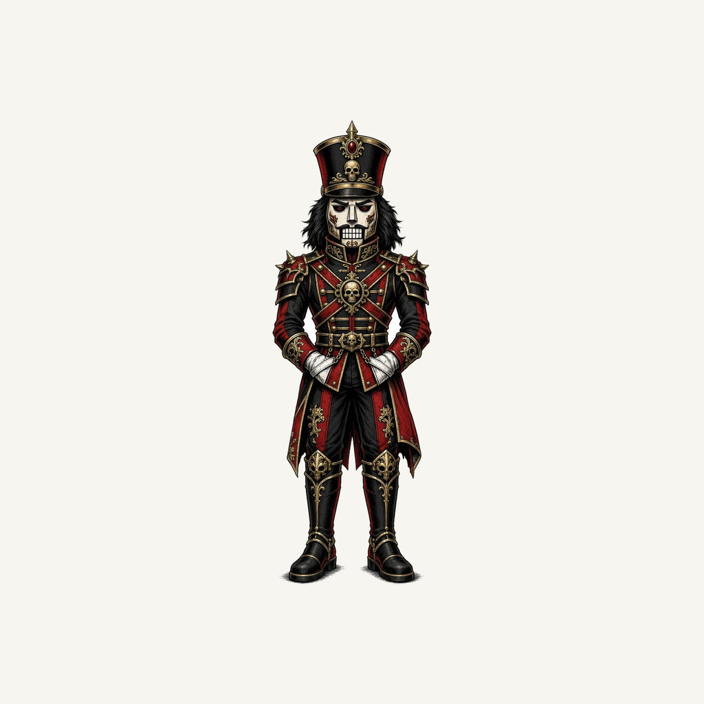 Gothic Skull Nutcracker Soldier Personalised Kids Tee and Baby Bodysuit