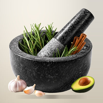Granite Mortar and Pestle, 450 ml, Black