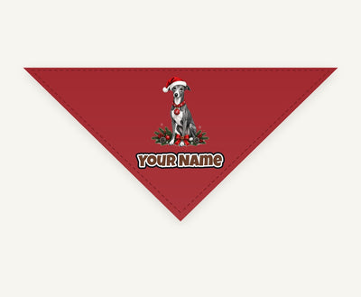 Greyhound Personalised Christmas Pet Bandana, Cat or Dog