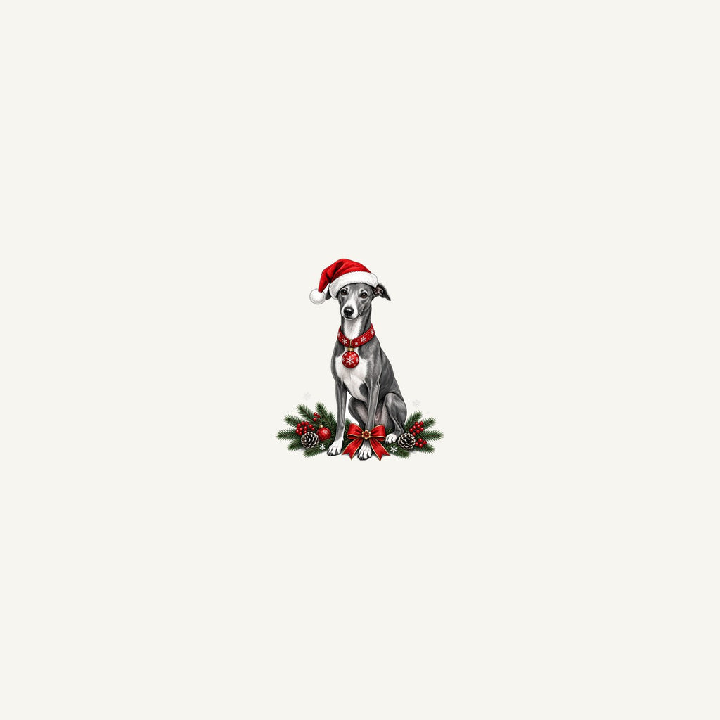 Greyhound Christmas Personalised Beach Towel