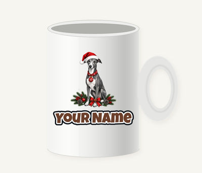 Greyhound Personalised Christmas Mug