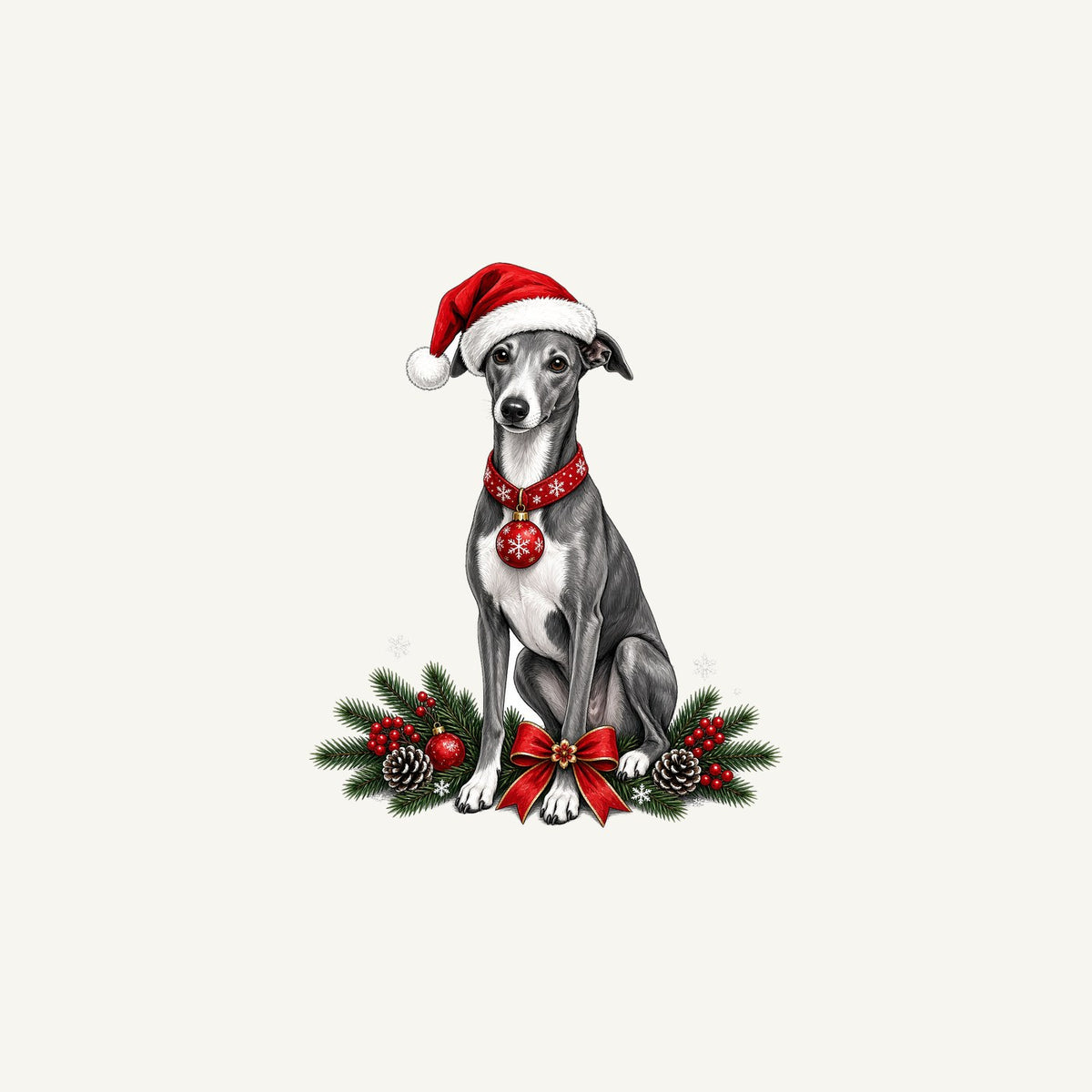 Greyhound Christmas Personalised Christmas Mug