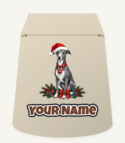 Greyhound Personalised Santa Sack