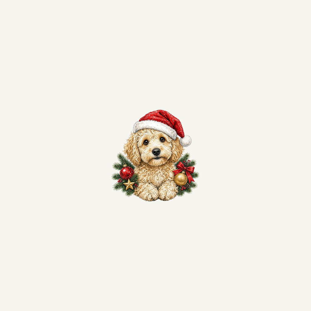 Groodle Christmas Personalised Beach Towel