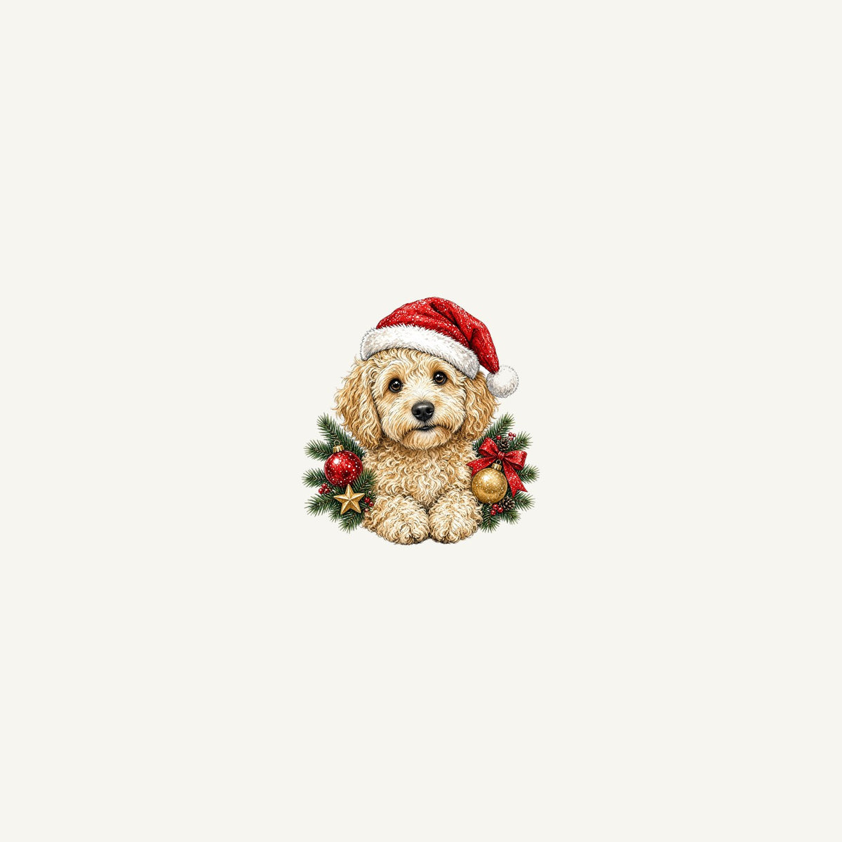 Groodle Christmas Personalised Beach Towel