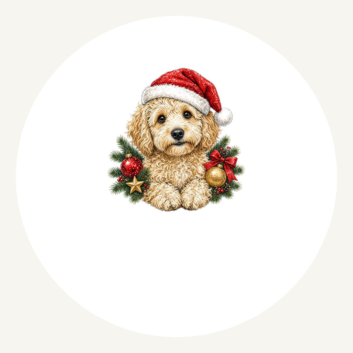 Groodle Personalised Pewter Christmas Ornament