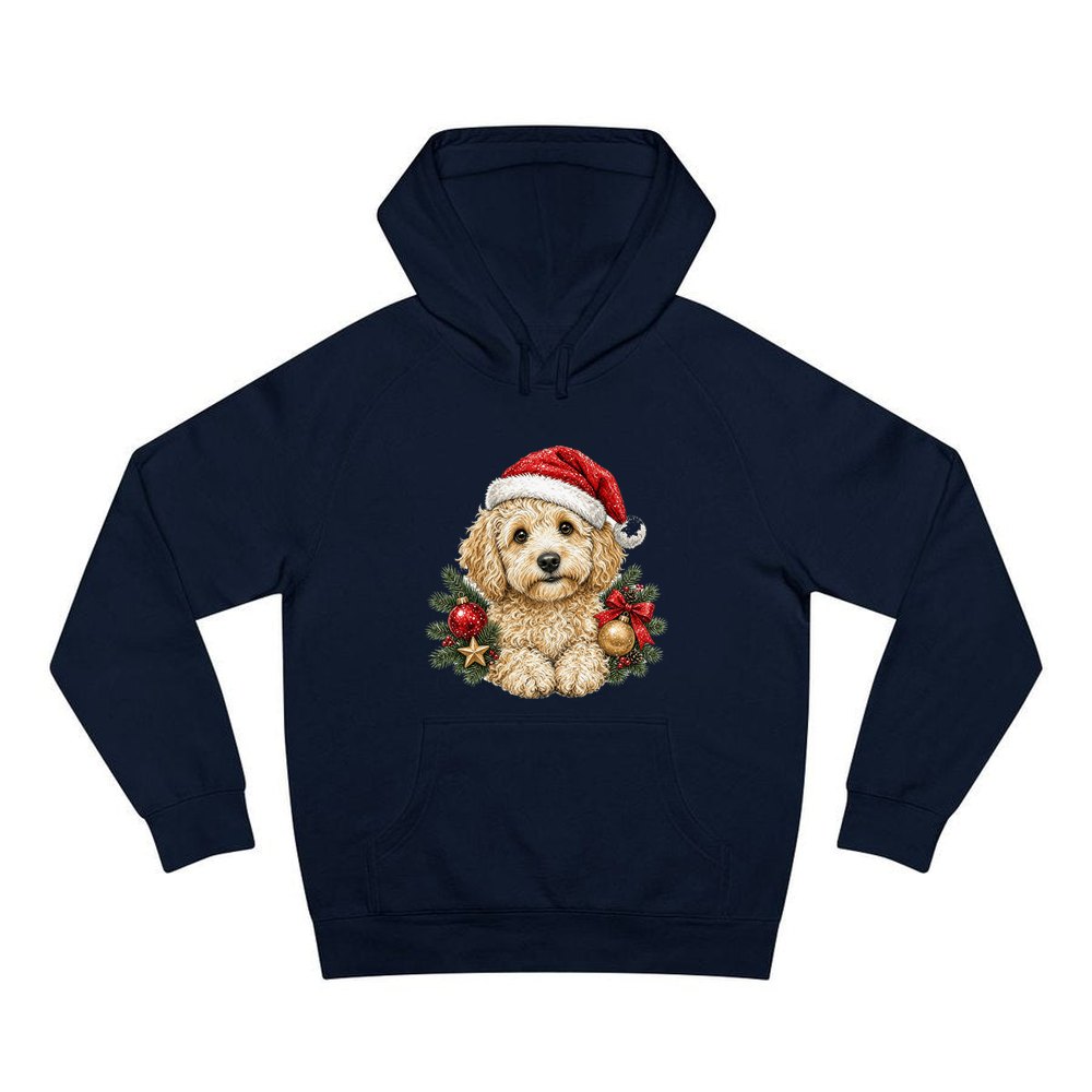 Groodle personalised Christmas hoodie in navy