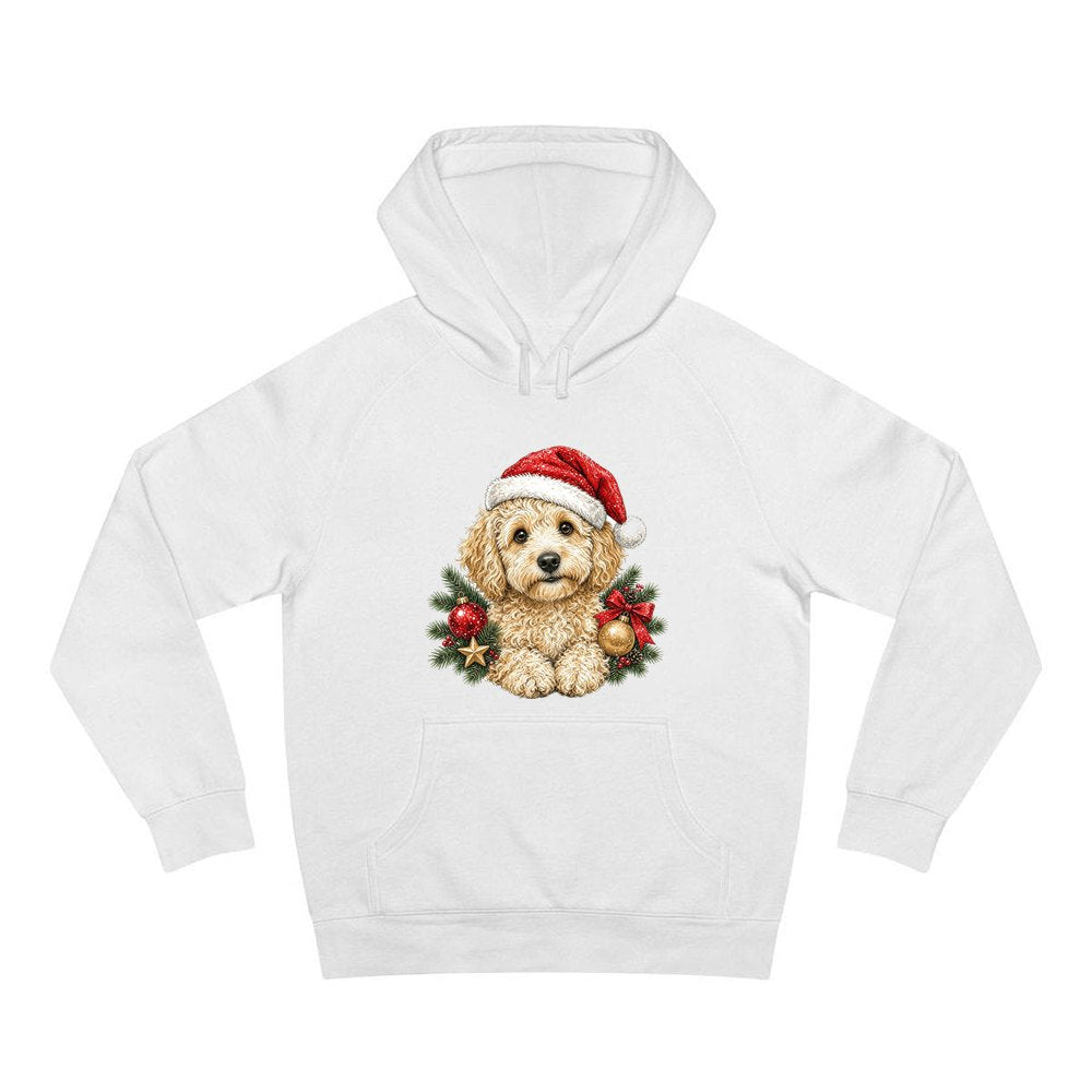 Groodle personalised Christmas hoodie in white