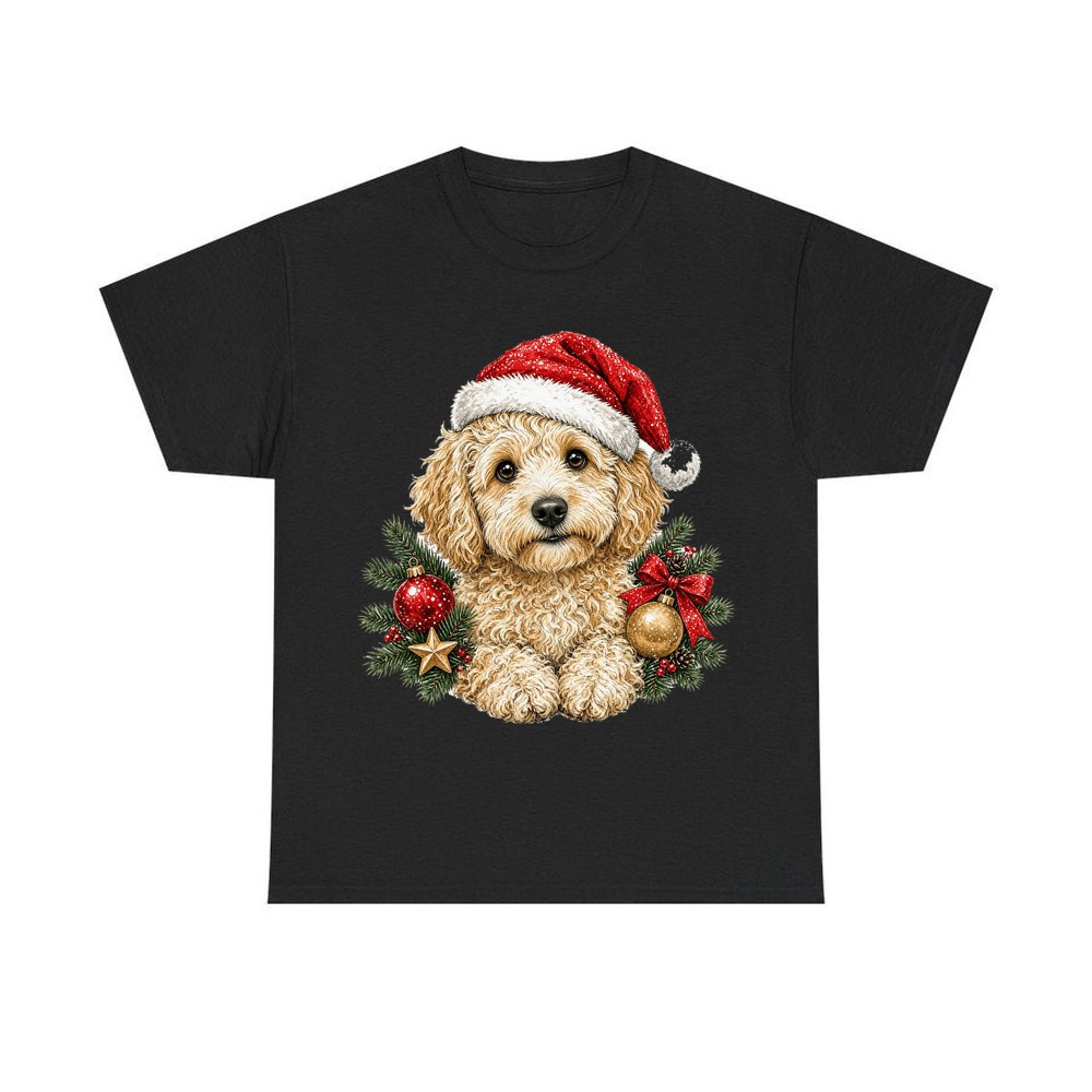 Groodle personalised Christmas T-shirt in black