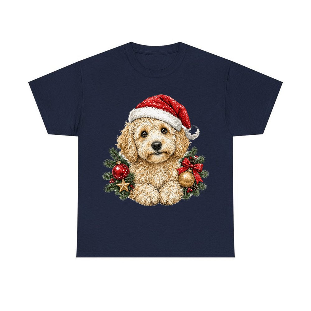 Groodle personalised Christmas T-shirt in navy