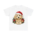Groodle Christmas design on a white tee