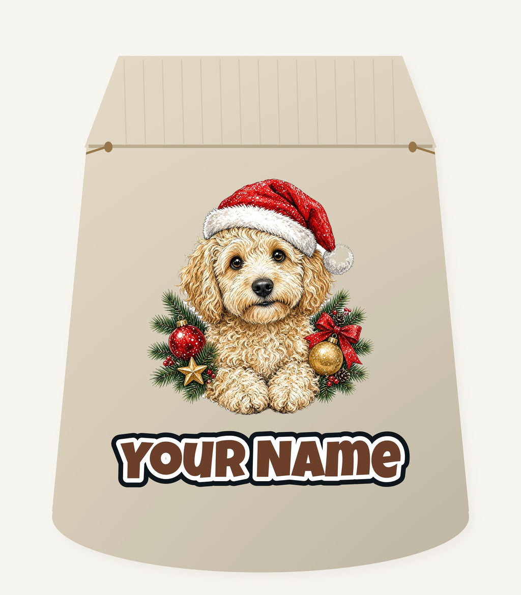 Groodle Christmas Personalised Santa Sack