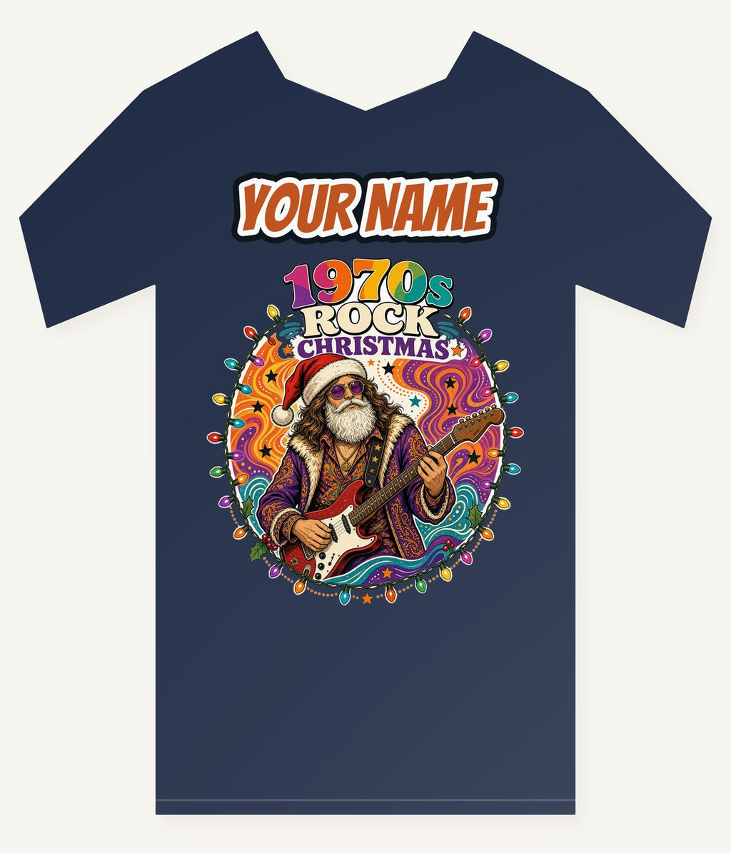 Groovy Rocker Santa Personalised Kids and Baby Christmas Tee