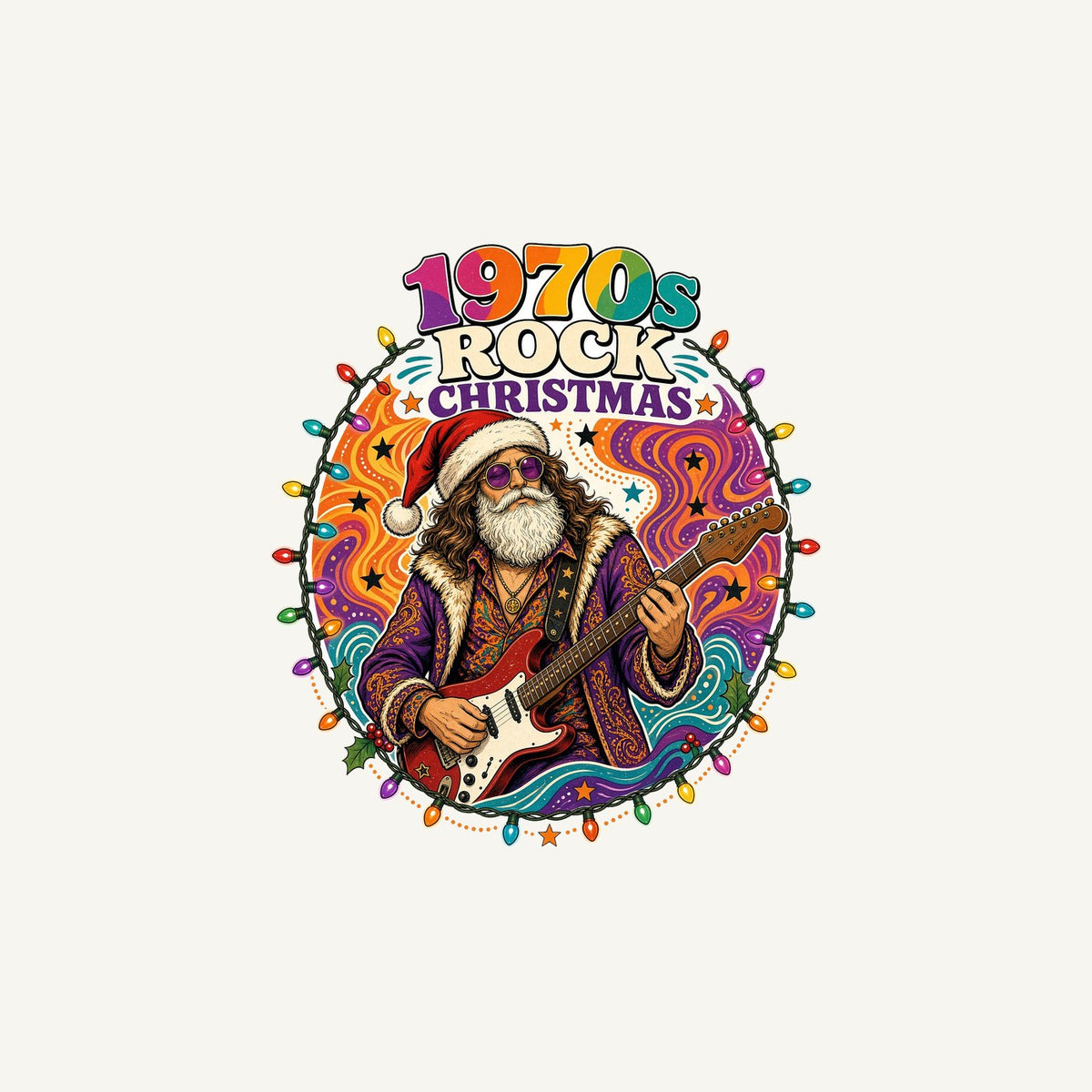 Groovy Rocker Santa Personalised Christmas Mug