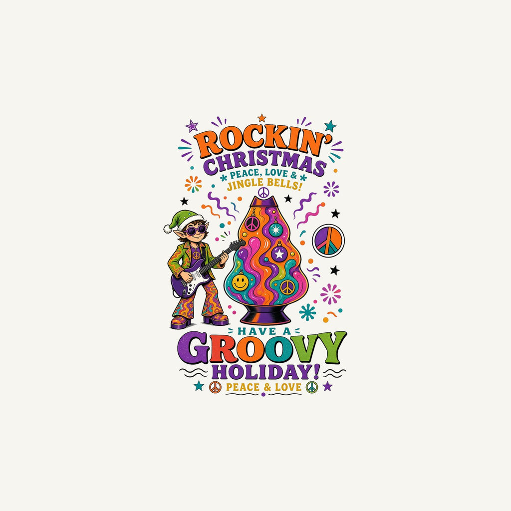 Groovy Rocking Christmas Elf Personalised Christmas Mug
