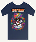 Groovy Seventies Guitar Snowman Personalised Kids and Baby Christmas Tee