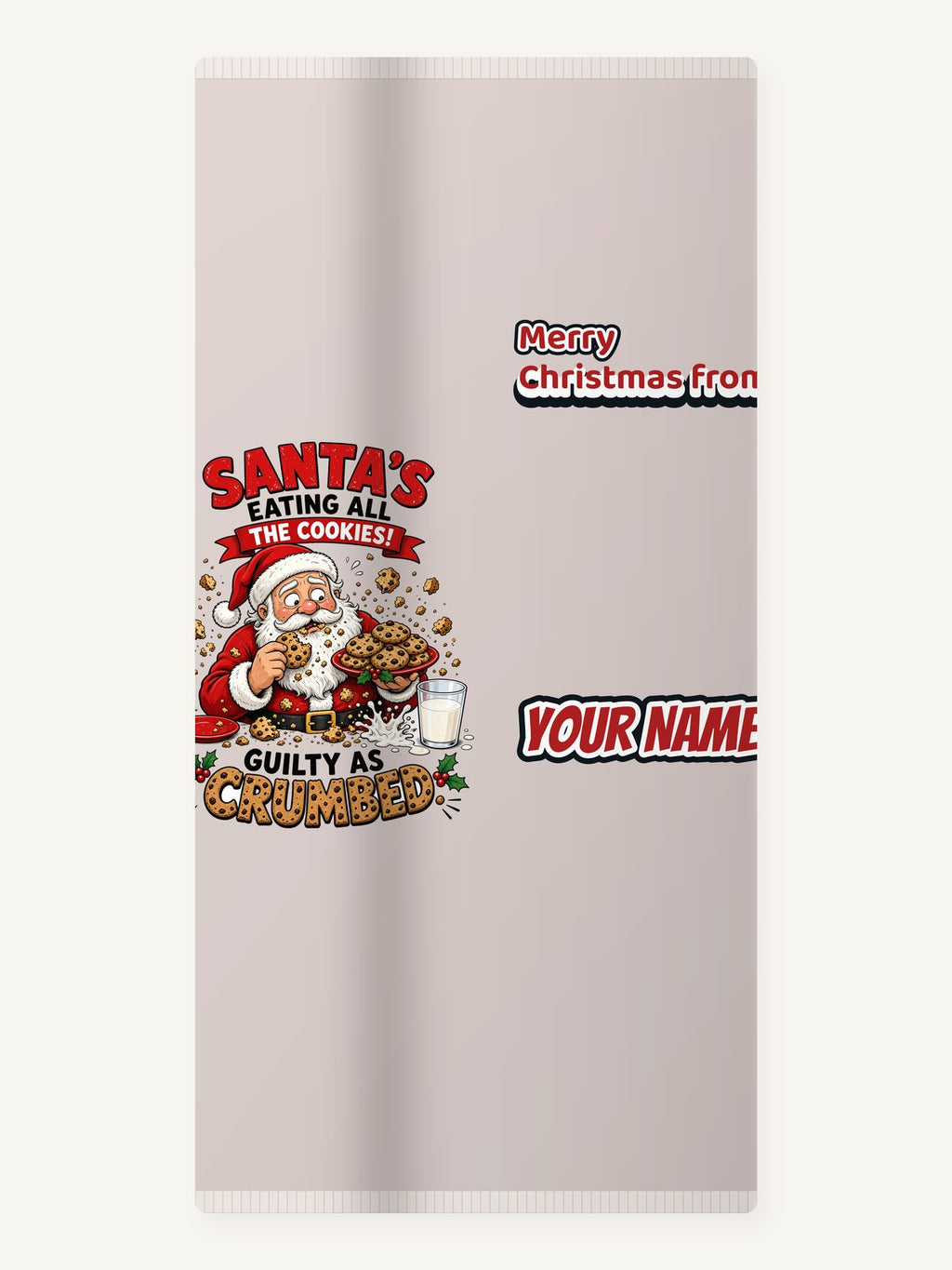 Guilty as Crumbed Personalised Beach Towel