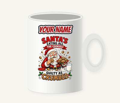 Guilty as Crumbed Personalised Christmas Mug