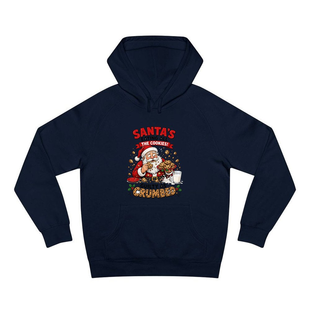 Guilty as Crumbed personalised Christmas hoodie in navy