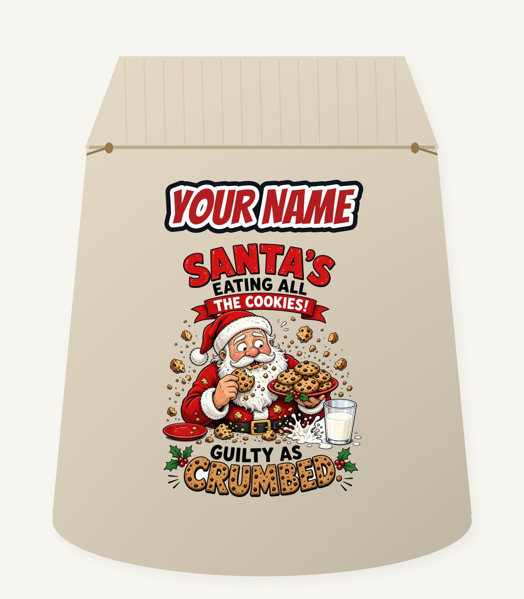 Guilty as Crumbed Personalised Santa Sack