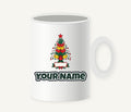 Handprint Christmas Tree Personalised Christmas Mug