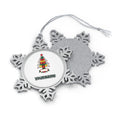 Handprint Christmas Tree Personalised Pewter Christmas Ornament
