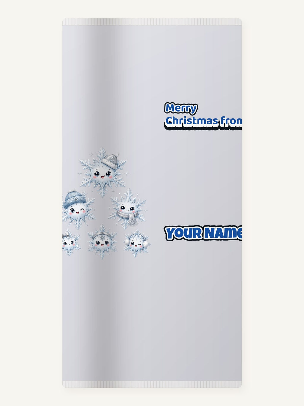 Happy Snowflake Friends Personalised Beach Towel