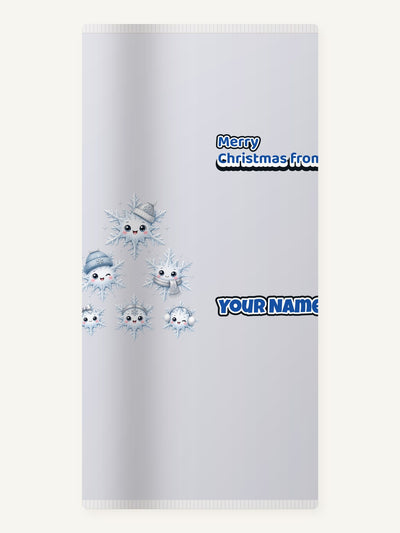 Happy Snowflake Friends Personalised Beach Towel